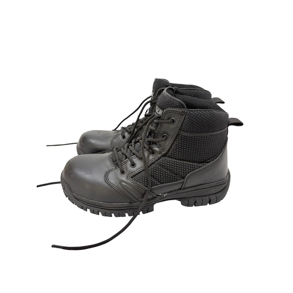 Tactical Performance Steel Toe Work Boots Mens Black Leather‎ ASTM Size 10